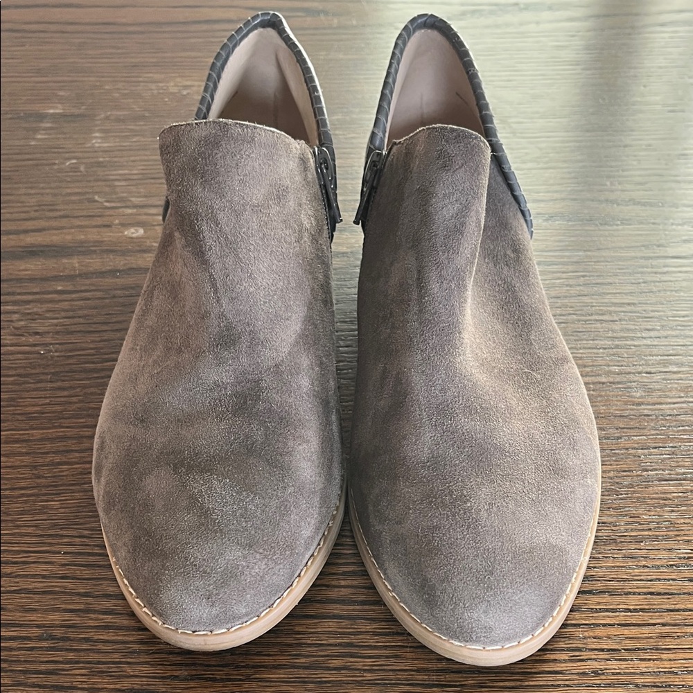 Women's Gray Suede Slip-On Shoes